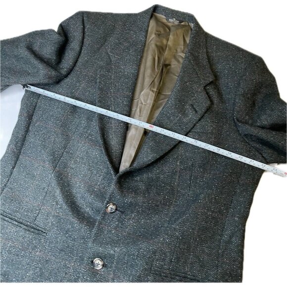 Lanvin Tweed Blazer Men’s Wool Gray 44R Made In USA - Picture 9 of 12